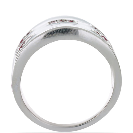 Silberring mit Rubin aus Madagaskar