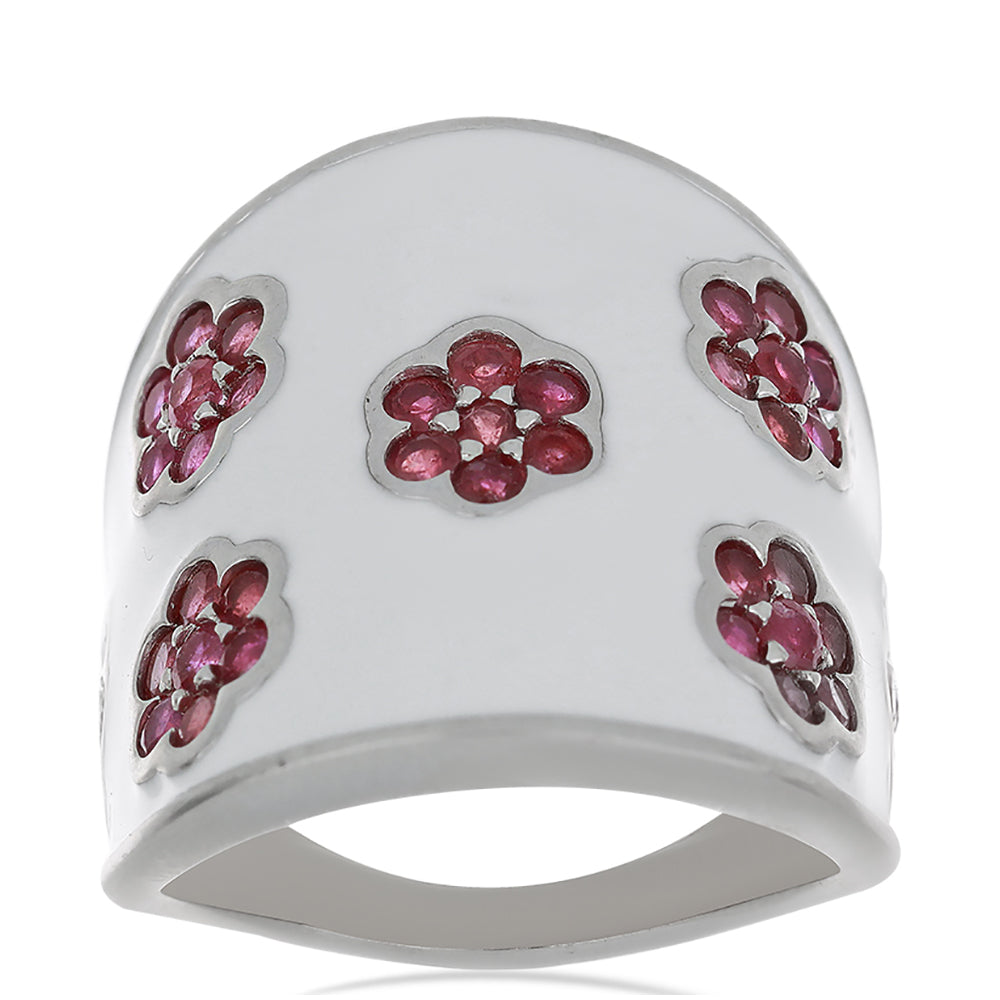 Silberring mit Rubin aus Madagaskar