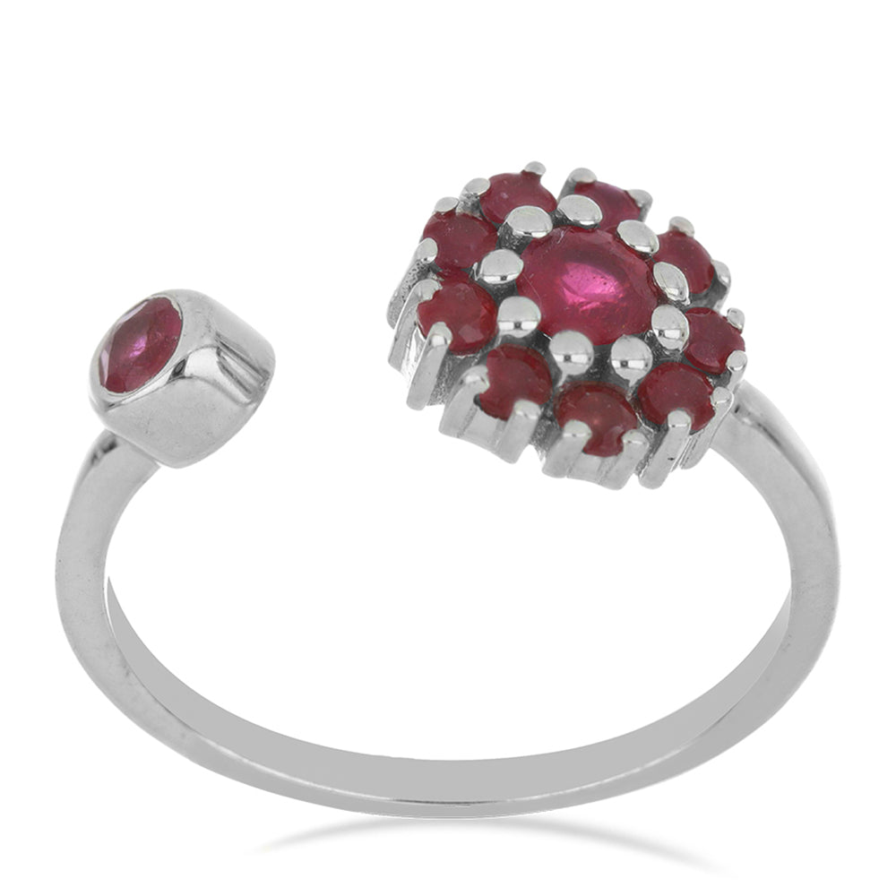 Silberring mit Rubin aus Madagaskar
