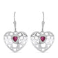 Silberohrringe mit Rubin aus Madagaskar