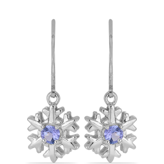 Silberohrringe mit Tansanit
