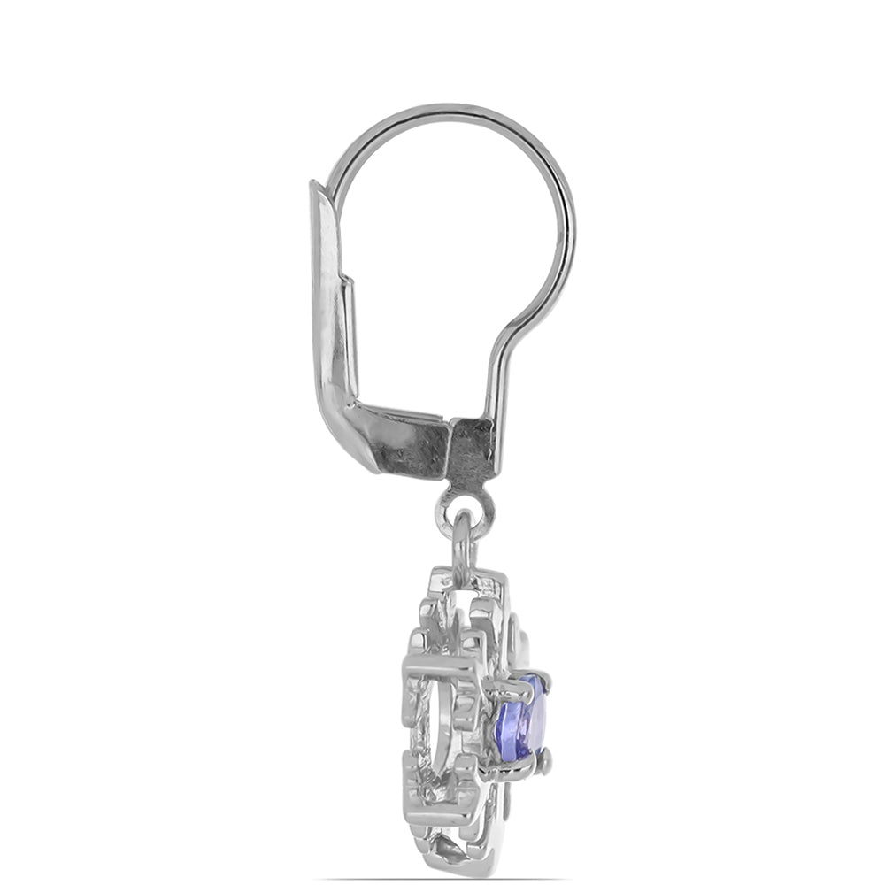 Silberohrringe mit Tansanit 2 