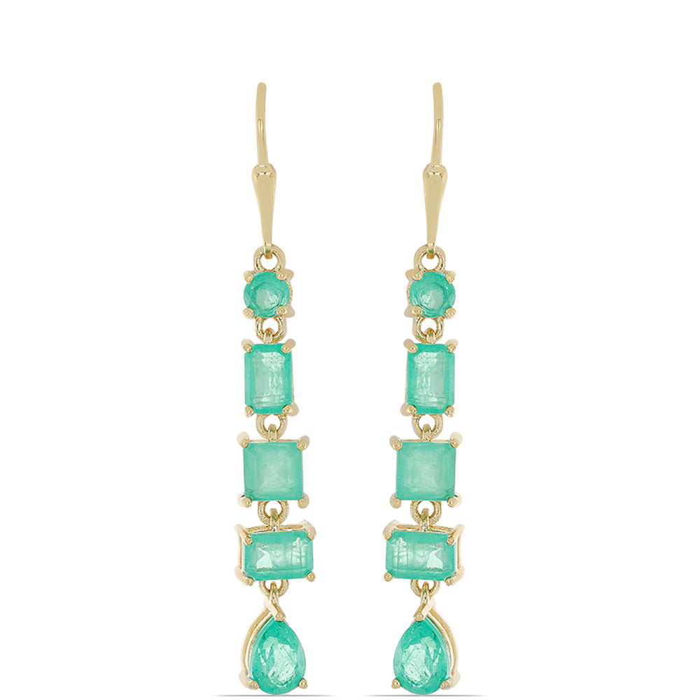 Goldplattierte Silberohrringe mit Paraiba Quarz