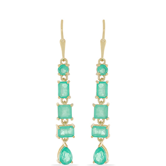 Goldplattierte Silberohrringe mit Paraiba Quarz