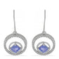 Silberohrringe mit Tansanit und weißem Topas