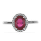 Silberring mit Rubin aus Madagaskar und weißem Topas