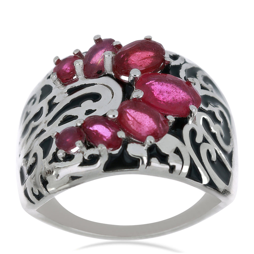 Silberring mit Rubin aus Madagaskar 3 