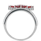 Silberring mit Rubin aus Madagaskar und weißem Topas
