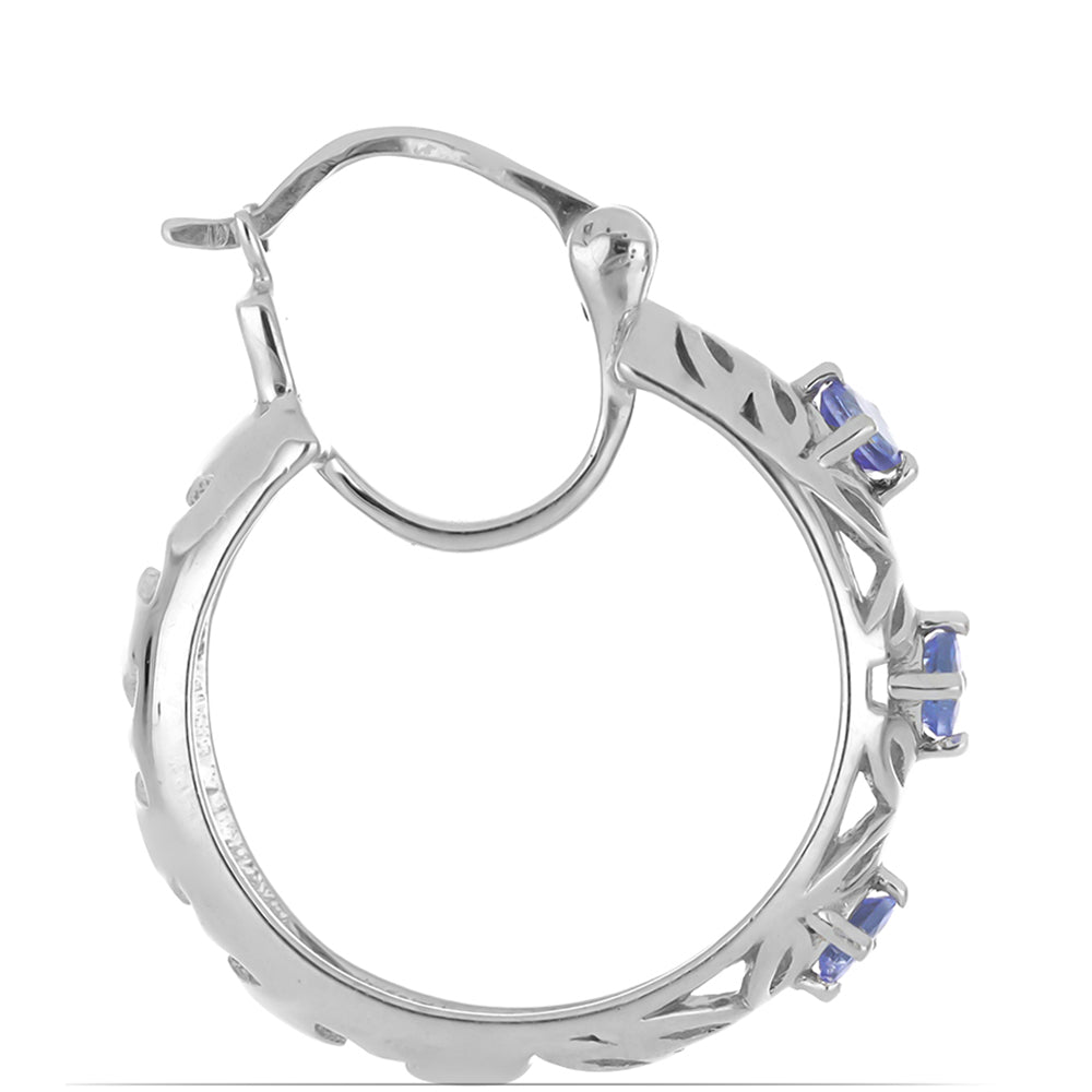 Silberohrringe mit Tansanit 2 