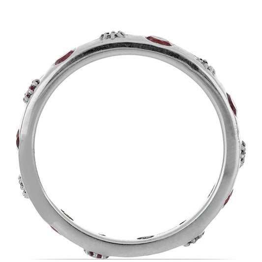 Silberring mit Rubin aus Madagaskar