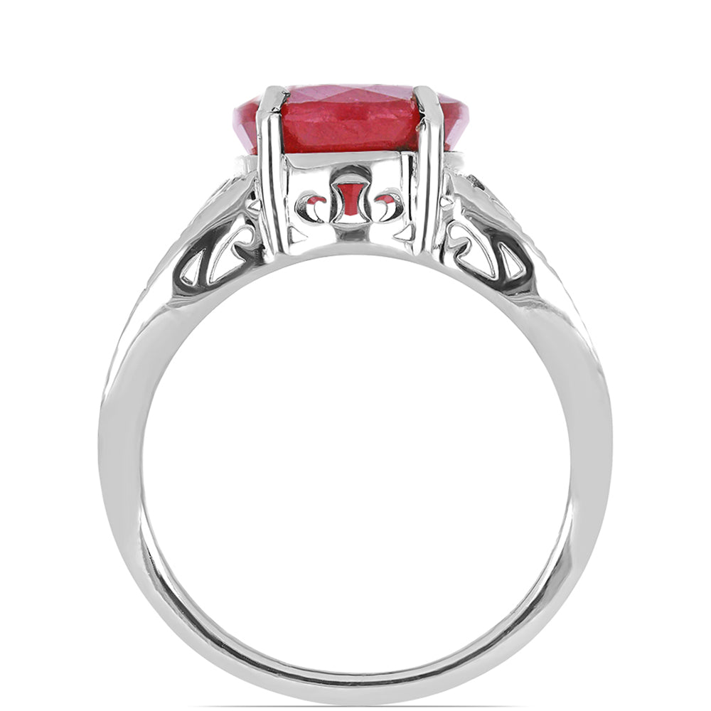 Silberring mit Rubin aus Madagaskar