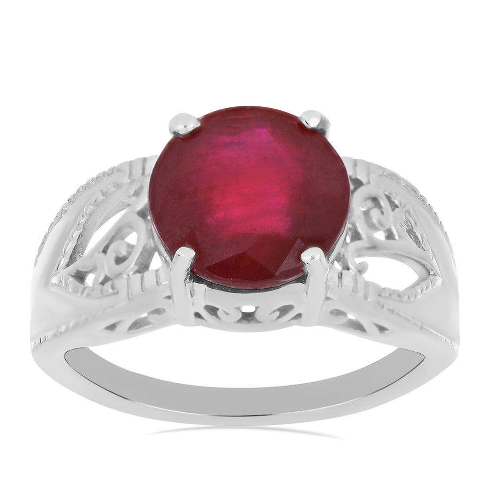 Silberring mit Rubin aus Madagaskar 3 