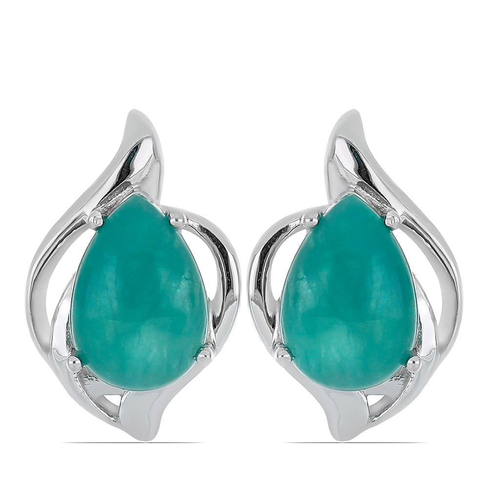 Silberohrringe mit Grandidierit aus Anosy