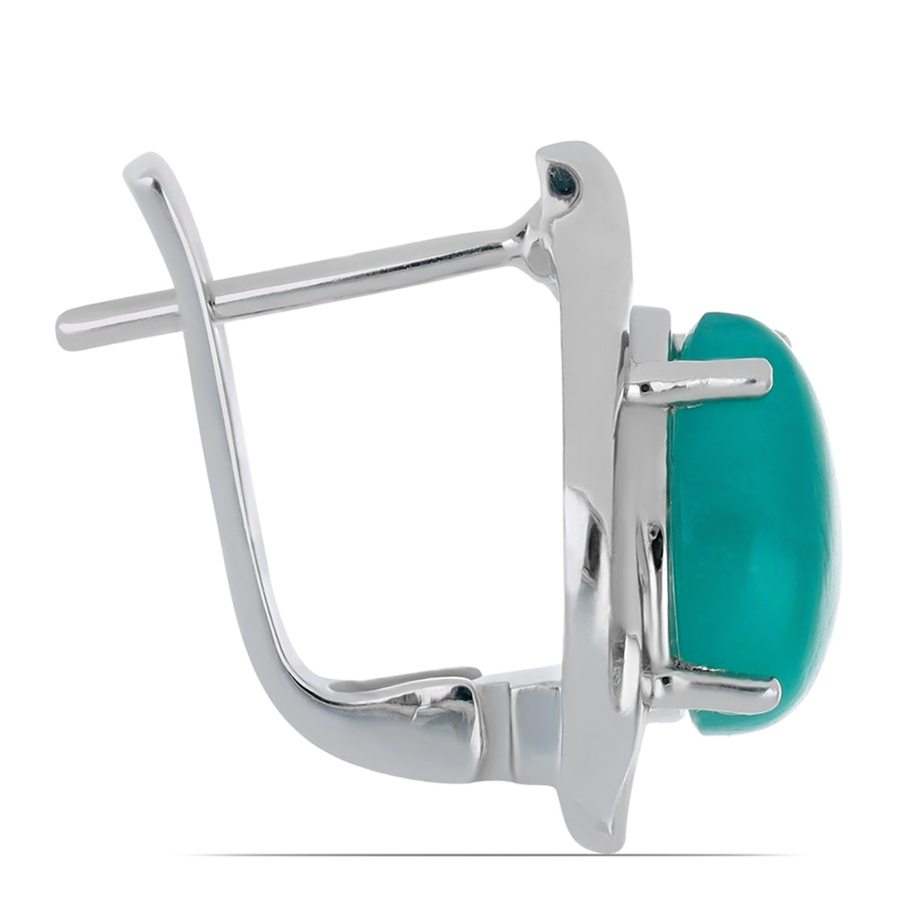 Silberohrringe mit Grandidierit aus Anosy 2 