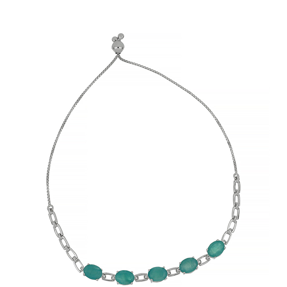 Silberarmband mit Grandidierit aus Anosy