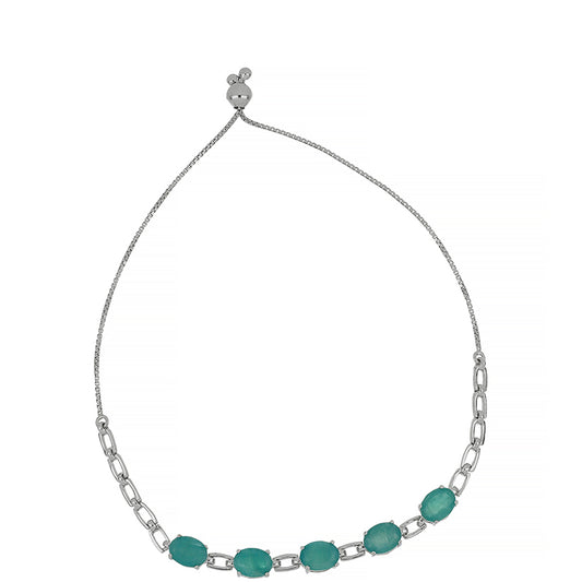 Silberarmband mit Grandidierit aus Anosy