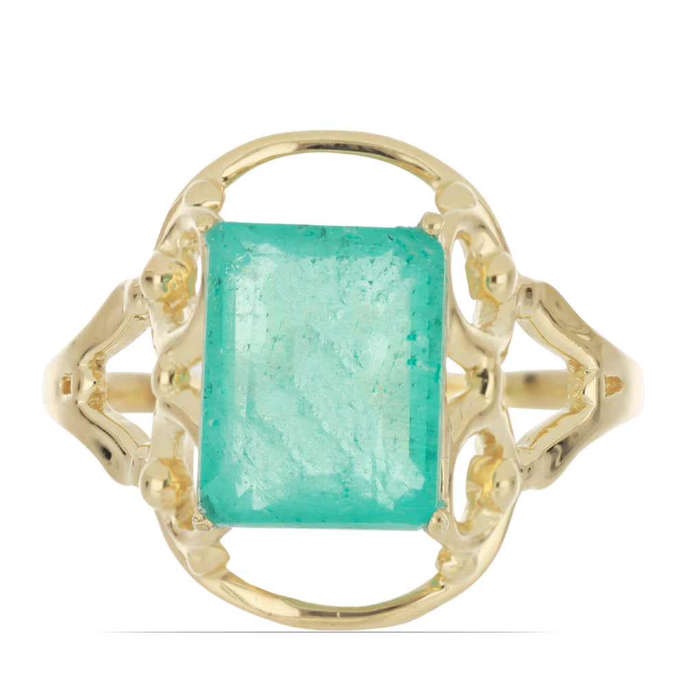 Goldplattierter Silberring mit Paraiba Quarz