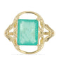 Goldplattierter Silberring mit Paraiba Quarz