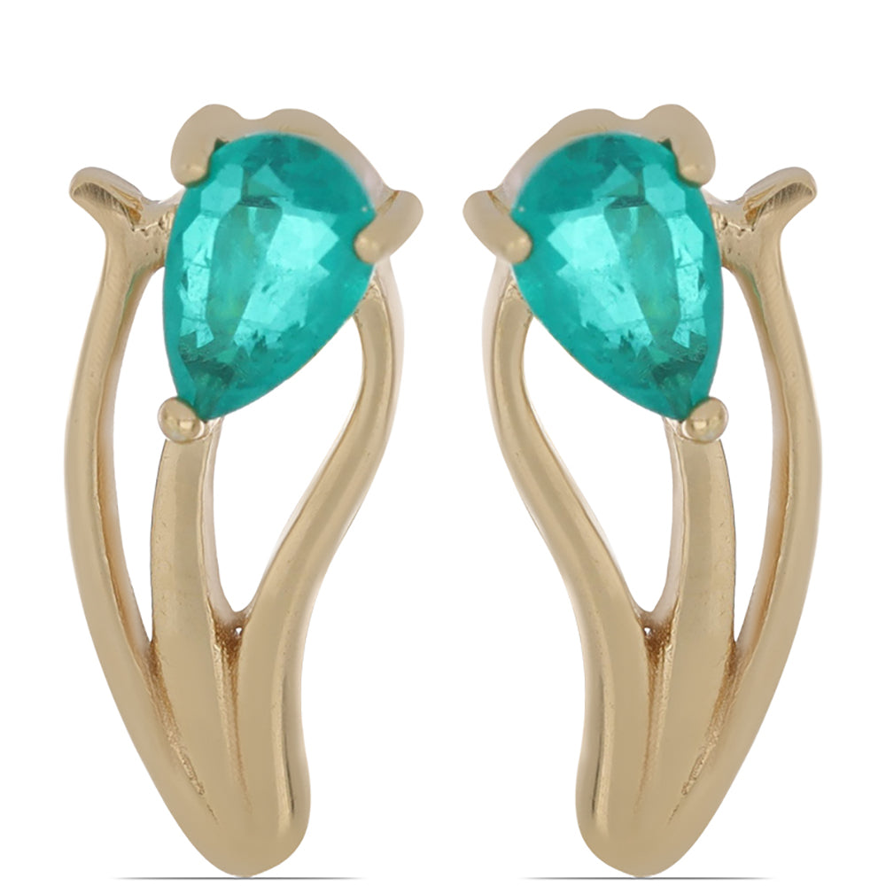 Goldplattierte Silberohrringe mit Paraiba Quarz