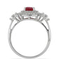 Silberring mit Rubin aus Madagaskar und weißem Topas