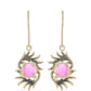 Goldplattierte Silberohrringe mit rosa äthiopischem Opal aus Lega Dembi