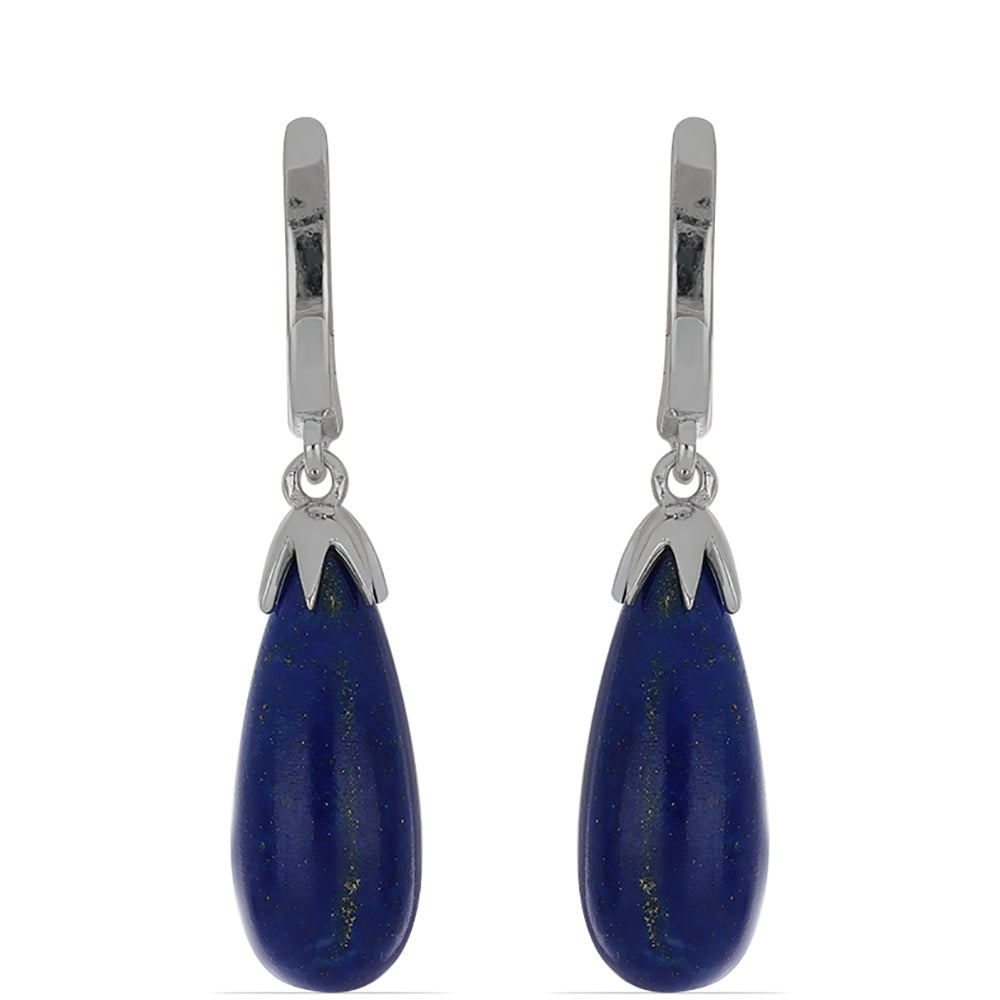 Silberohrringe mit Lapislazuli aus Badakhshan 1 