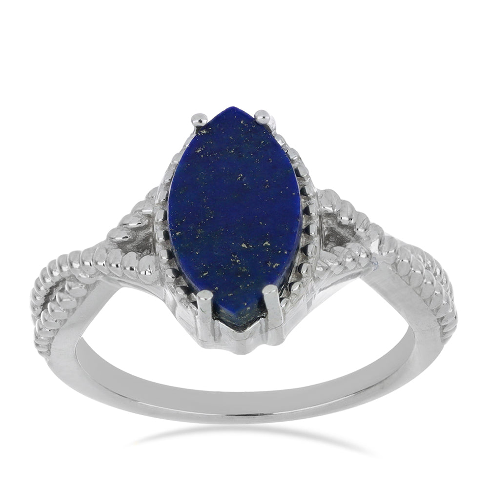 Silberring mit Lapislazuli aus Badakhshan 3 