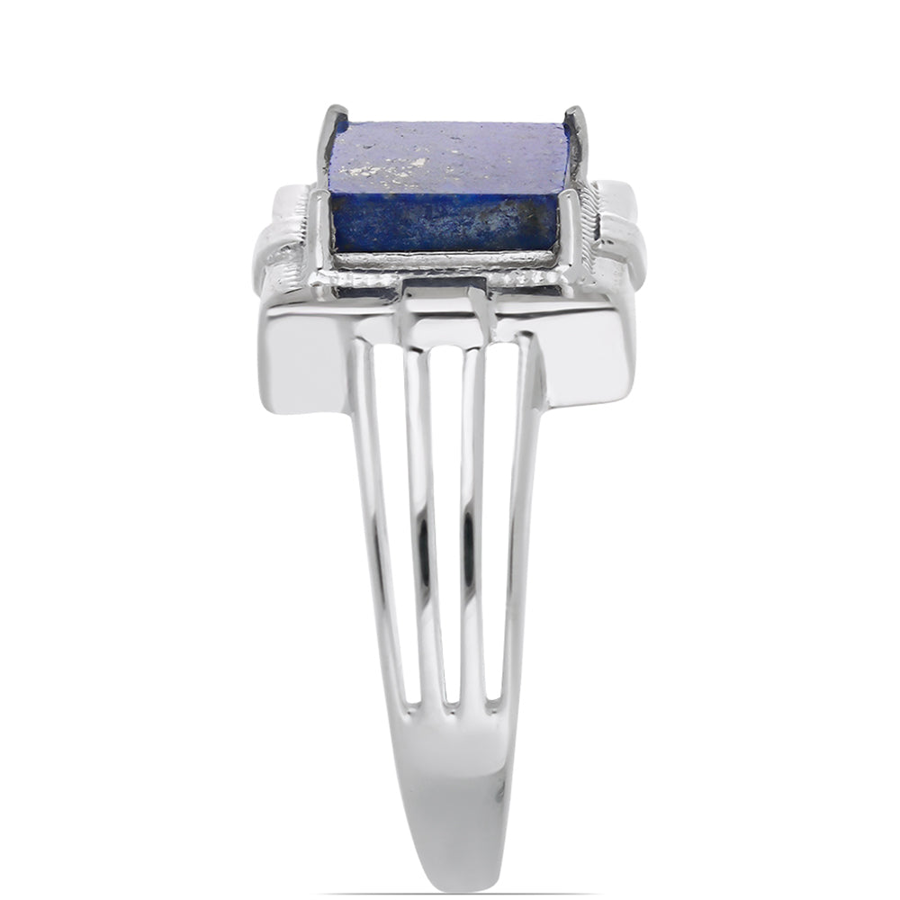 Silberring mit Lapislazuli aus Badakhshan