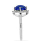 Silberring mit Lapislazuli aus Badakhshan und weißem Topas