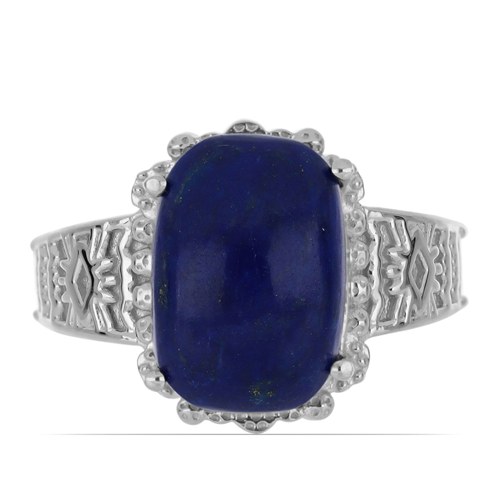 Silberring mit Lapislazuli aus Badakhshan 1 