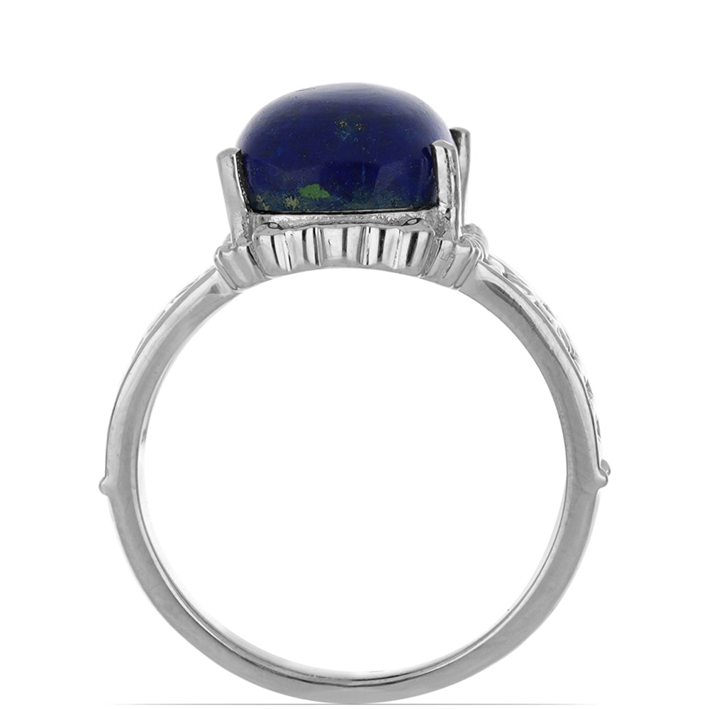 Silberring mit Lapislazuli aus Badakhshan 2 