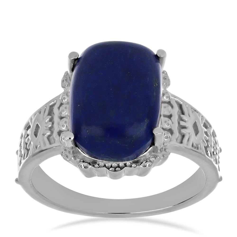 Silberring mit Lapislazuli aus Badakhshan 3 