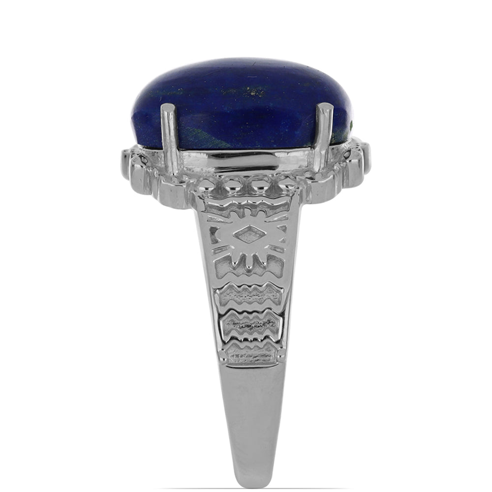 Silberring mit Lapislazuli aus Badakhshan