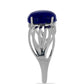 Silberring mit Lapislazuli aus Badakhshan