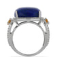 Silberring mit Lapislazuli aus Badakhshan und Zitrin aus dem Ural