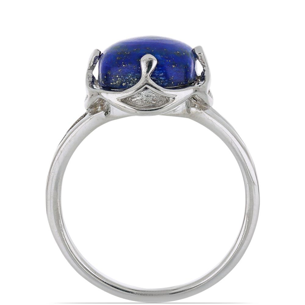 Silberring mit Lapislazuli aus Badakhshan 2 