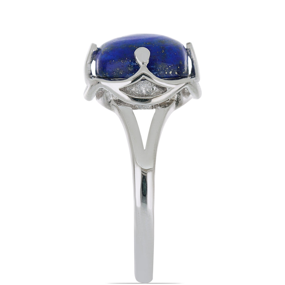 Silberring mit Lapislazuli aus Badakhshan 4 