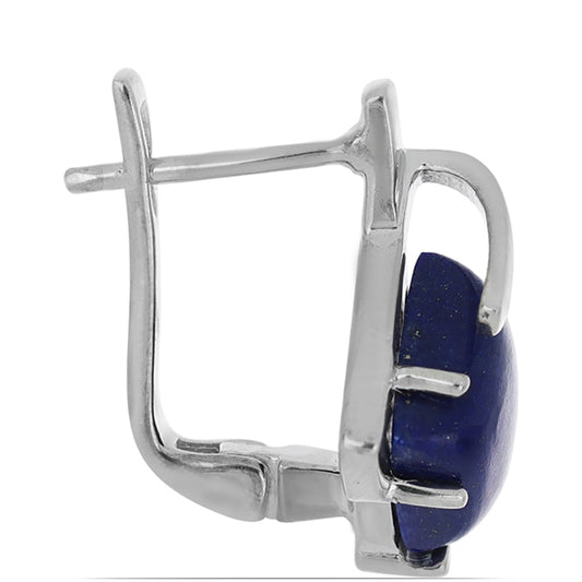 Silberohrringe mit Lapislazuli aus Badakhshan