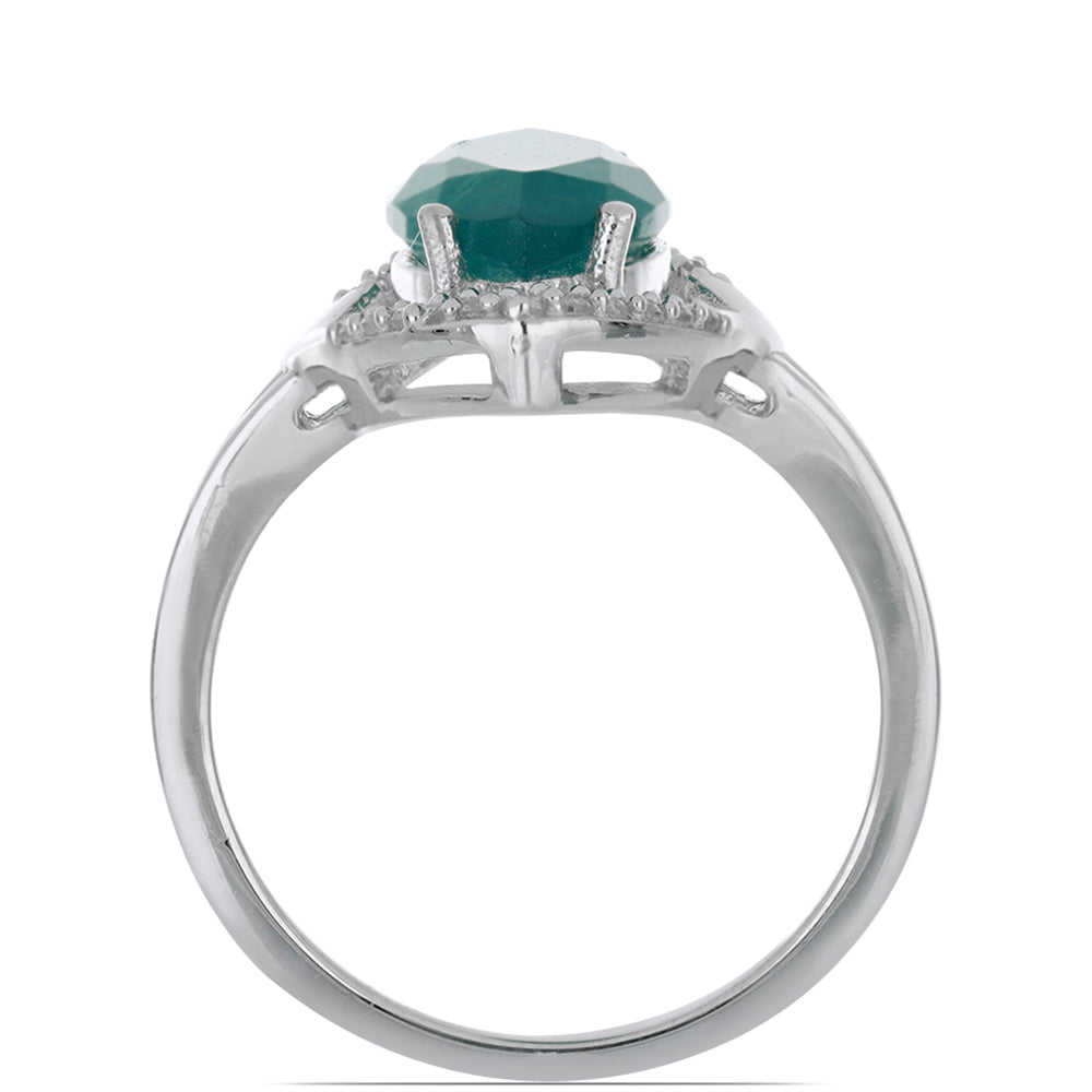 Silberring mit Grandidierit aus Anosy und weißem Topas