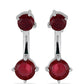 Silberohrringe mit Rubin aus Madagaskar