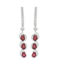 Silberohrringe mit Rubin aus Madagaskar und weißem Topas