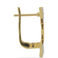 Goldplattierte Silberohrringe mit Emaille und weißem Topas