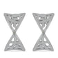 Silberohrringe mit weißem Diamant