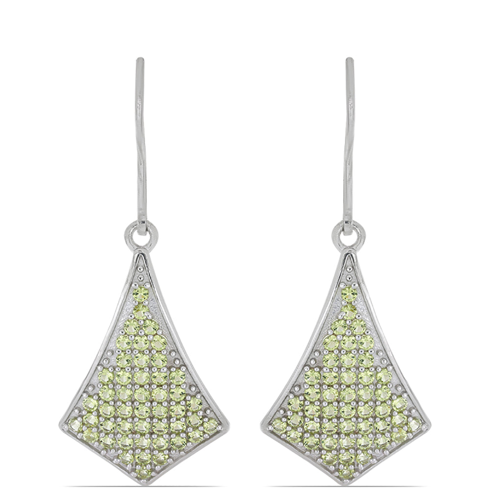 Silberohrringe mit Peridot aus Changbai 1 