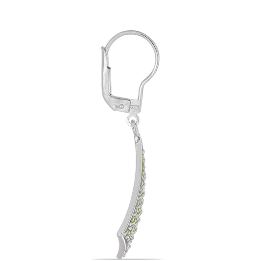 Silberohrringe mit Peridot aus Changbai
