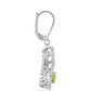 Silberohrringe mit Peridot aus Changbai und weißem Topas
