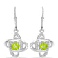 Silberohrringe mit Peridot aus Changbai und weißem Topas