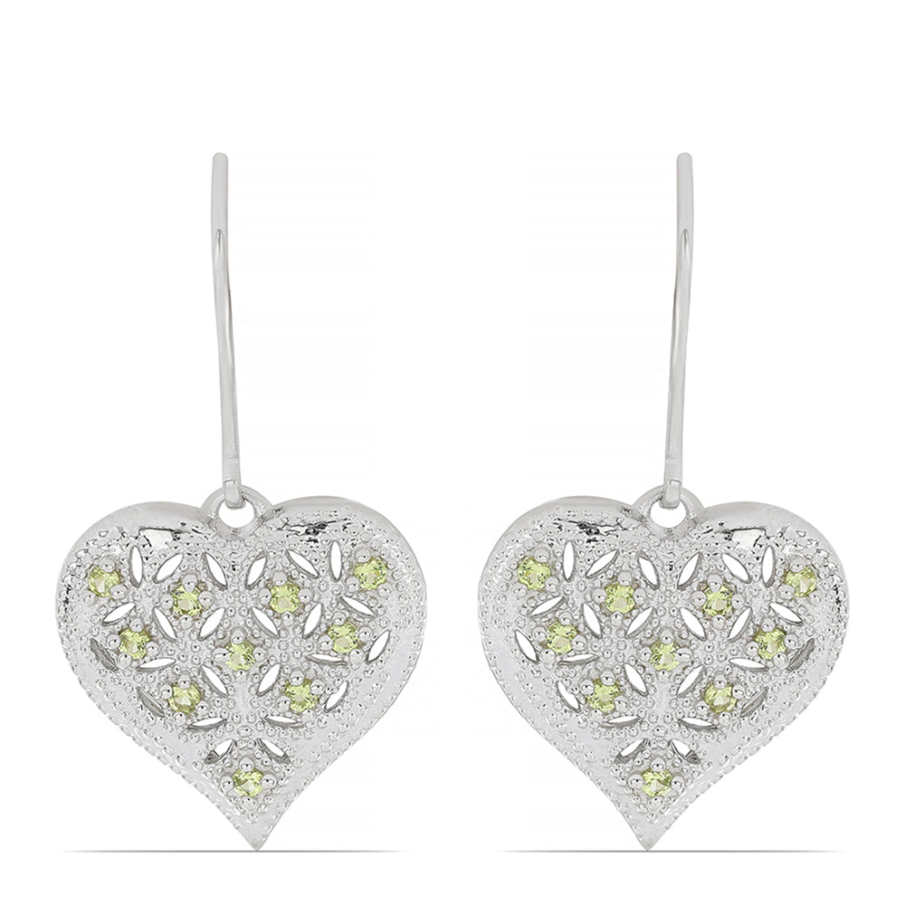 Silberohrringe mit Peridot aus Changbai 1 