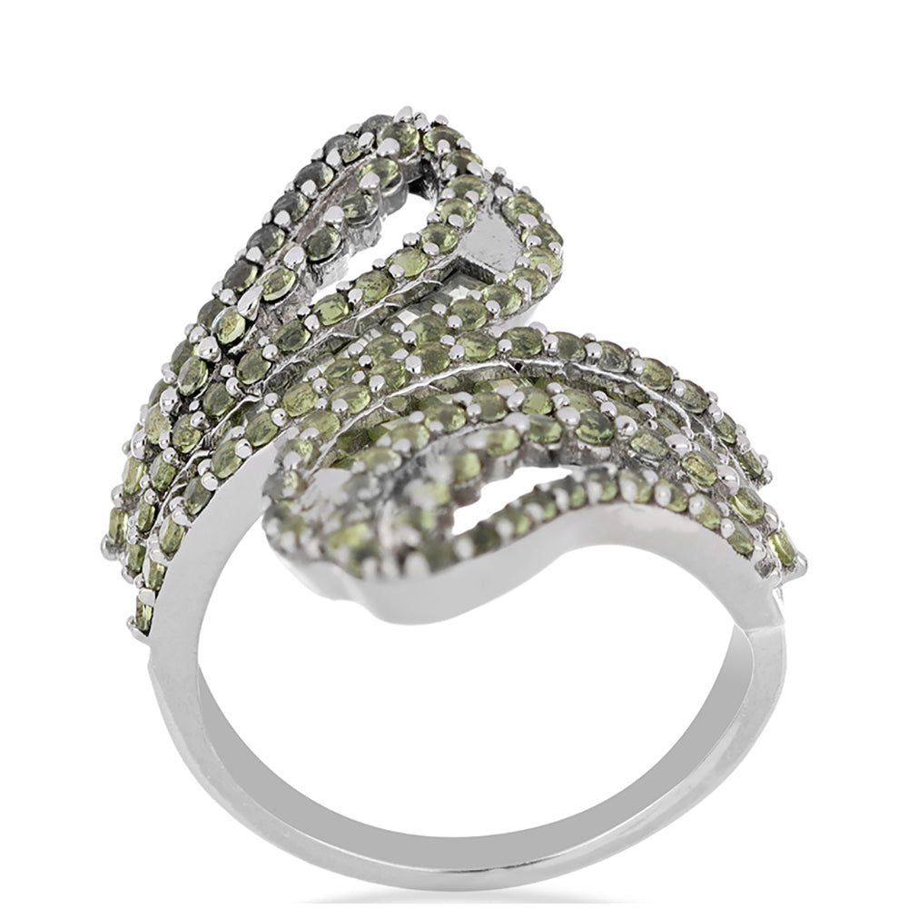 Silberring mit Peridot aus Changbai 3 