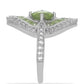 Silberring mit Peridot aus Changbai und weißem Topas